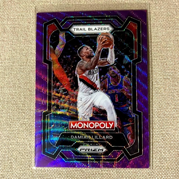 Damian Lillard “23 Panini Prizm Monopoly Wave Trail Blazers Basketball Card - Picture 1 of 2